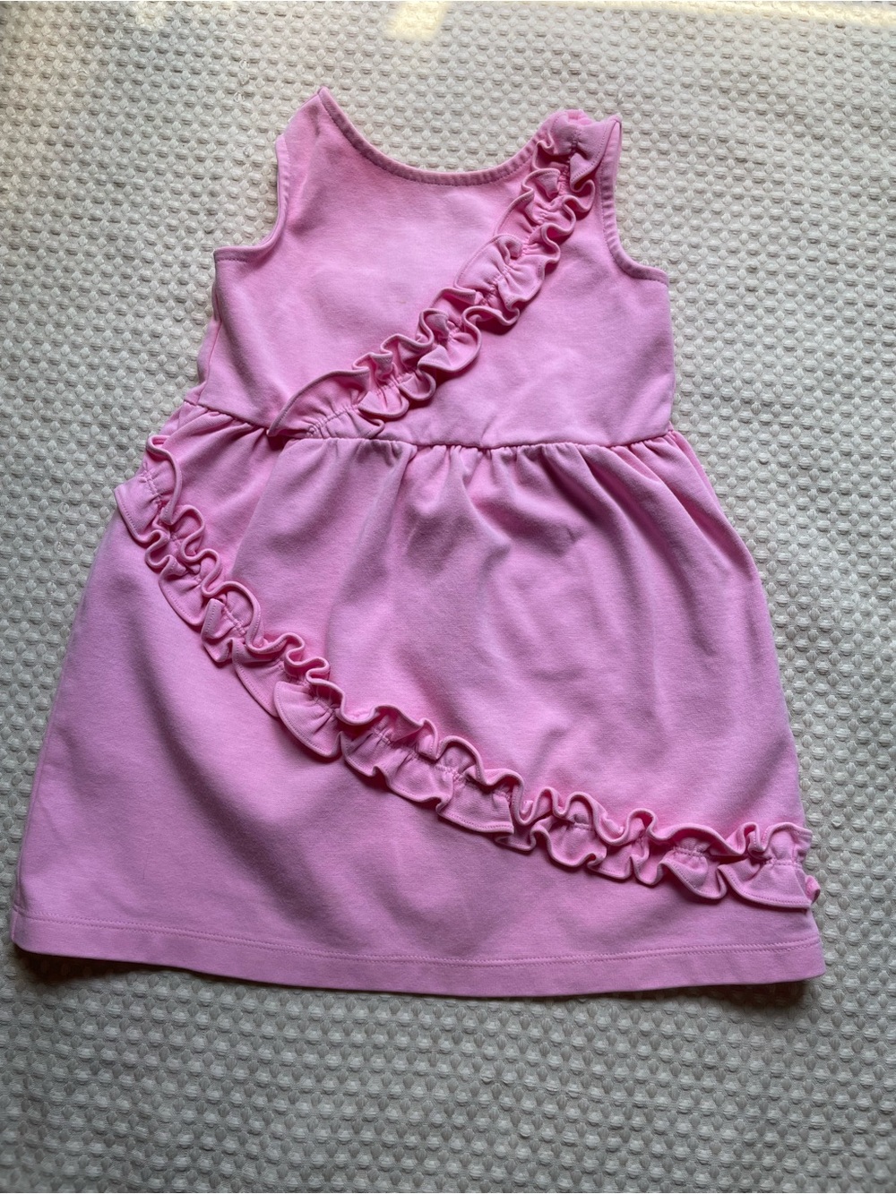 Janie and Jack Girls Pink Ruffle Sleeveless Shift Dress